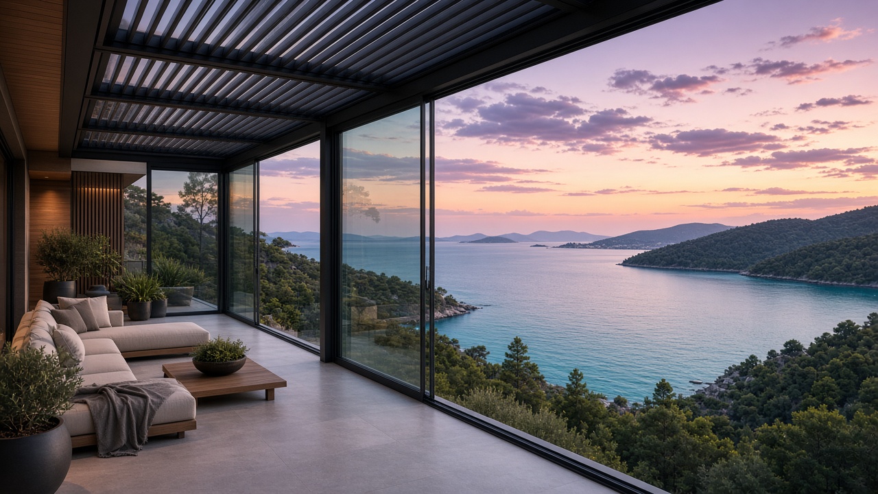 Temsili görsel, tamamlanmış müşteri projesi değildir: Körfez cam balkon ve pergola atmosferi